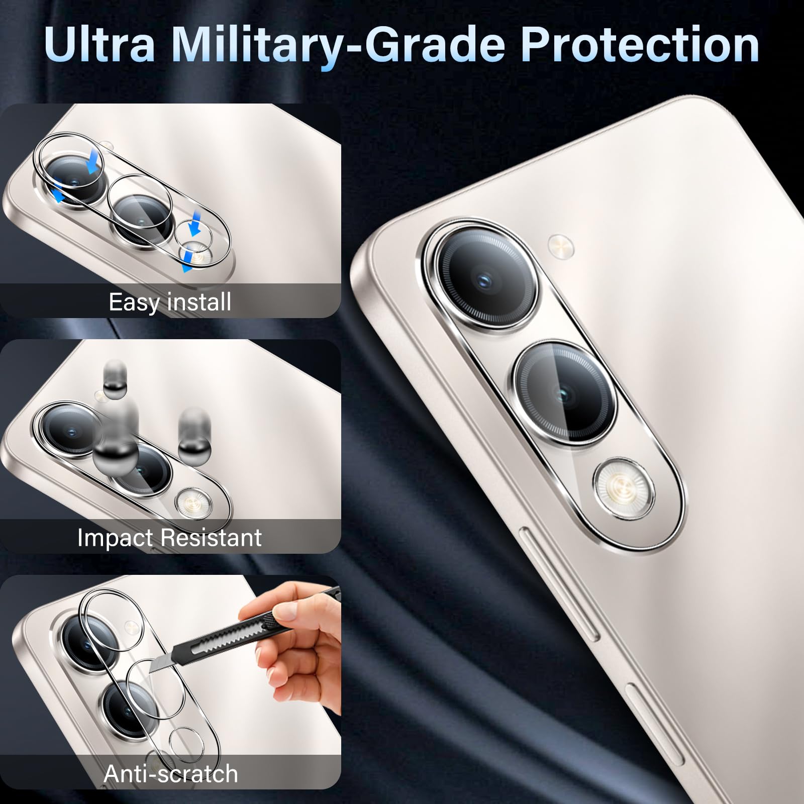 GEEMEE Pellicola Vetro Temperato per Honor 400 Lite, 2 Pezzi Pellicola Protettiva + 2 Pezzi Pellicola Fotocamera, Durezza 9H HD Anti Graffi Anti-Impronte Protettiva Protezione Schermo
