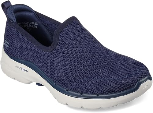 Skechers Women's GO Walk 6-Clear Virtue Sneaker, Navy, 6 UK - 3