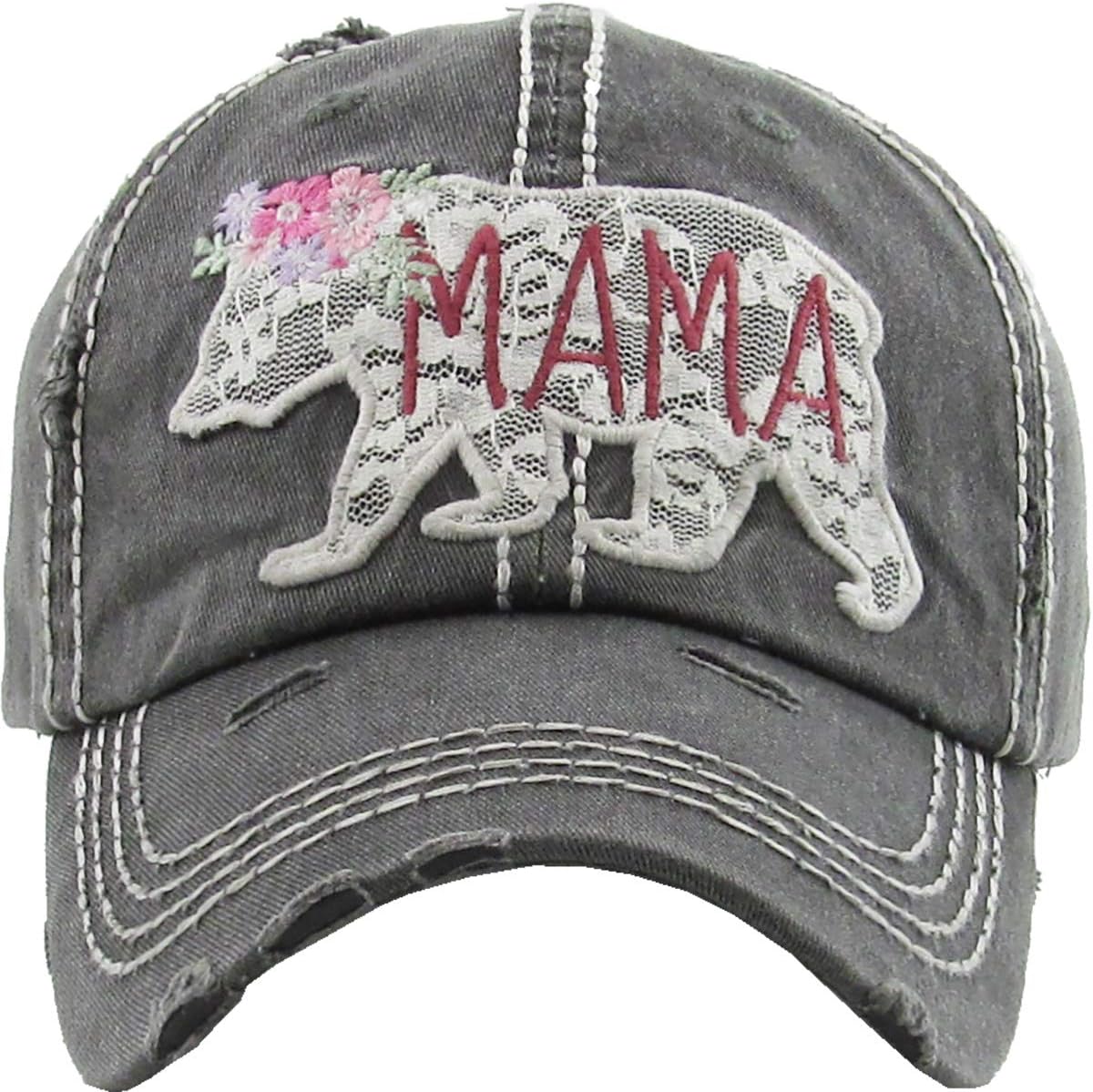Funky Junque Distressed Vintage Baseball Cap - Embroidered Patch Women's Hat - Holiday, Lifestyle & Patriotic Designs - Image 3