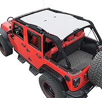 Vista 20 de Shadeidea JK Parasol Superior Compatible con Jeep Wrangler JKU Cobertura de Techo de Malla Suave (2007-2018) - Bloqueador UV de Ruido del Viento