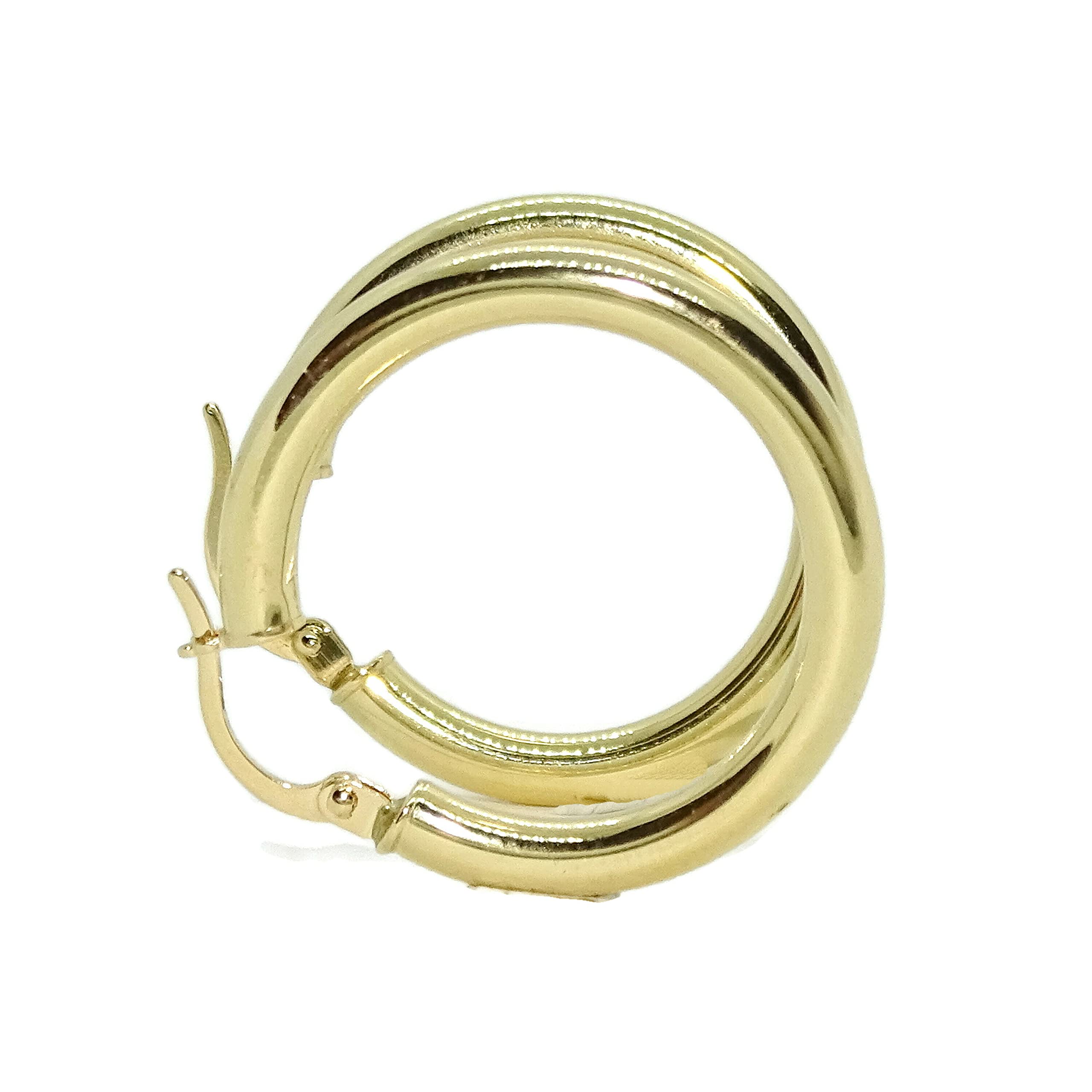 Never Say NeverPendientes aros de oro amarillo de 18K de 3mm de ancho por 2.50cm de diámetro exterior. Peso; 2.25gr de oro de 18k