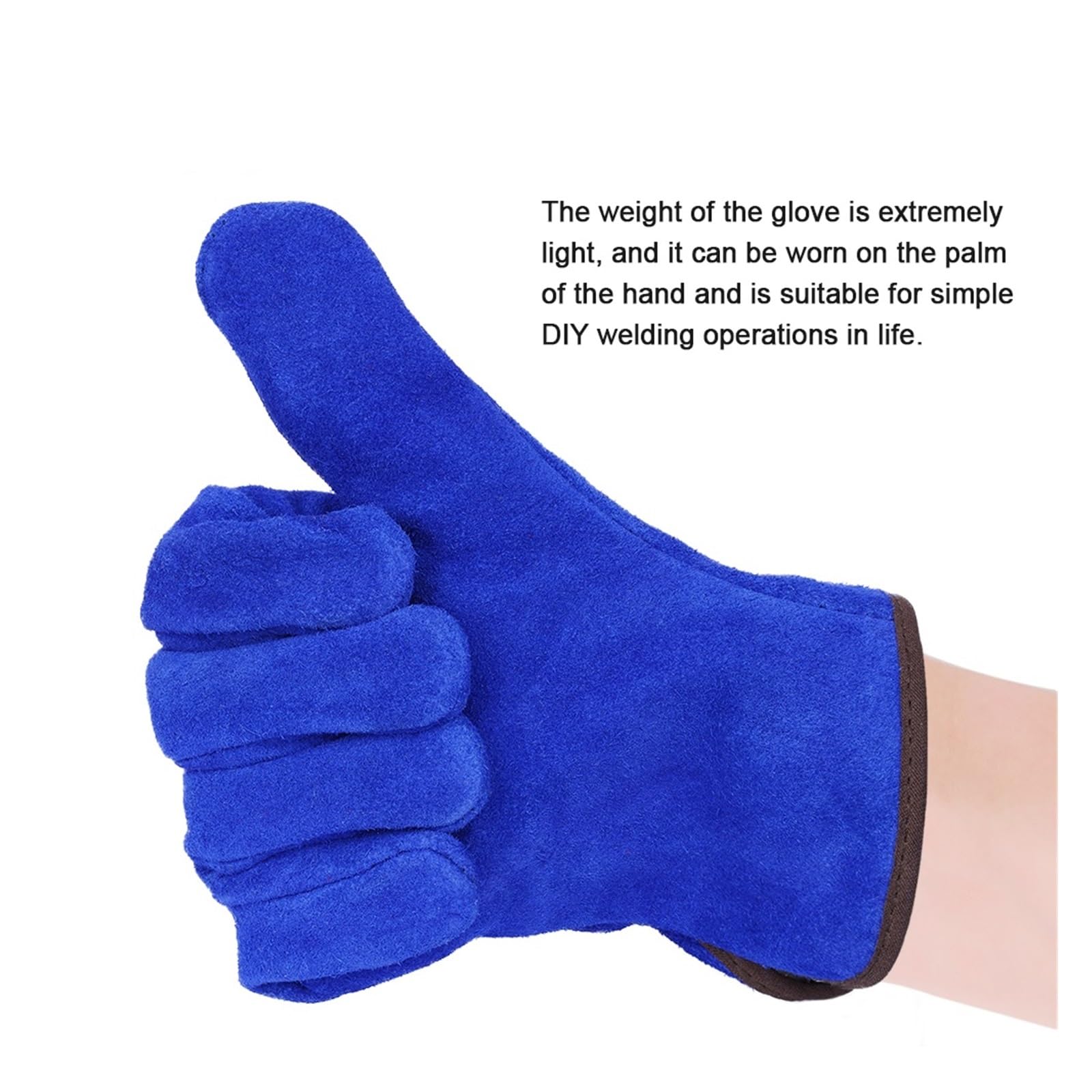 1 Pair Fireproof Welder Gloves Wear-resistant Anti-Heat Work Safety Gloves For Welding Metal Hand Tools