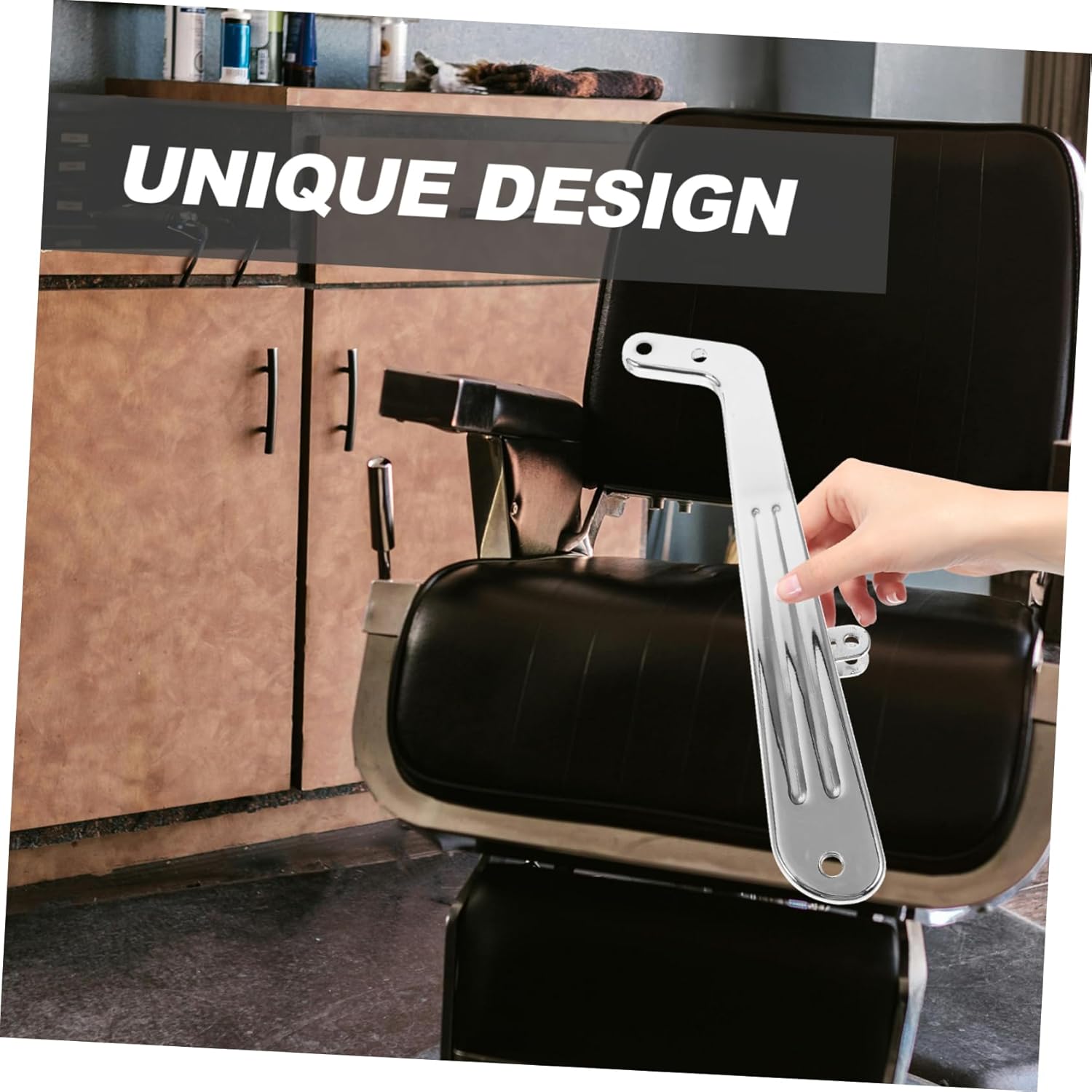 Beaupretty 2pcs Sturdy Armrests for Hairdressing Chairs Electroplated Smooth Finish Easy to Clean Replacement Parts Modern Design for Salons Barber Shops