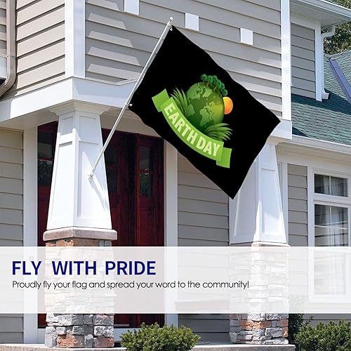 Vista 2 de Green Earth Overgrown with Grass and Trees Earth Day Flag 3x5 Feet Garden Decor Outdoor Banner Sign Party Parade Breeze Home Fade Proof Flags