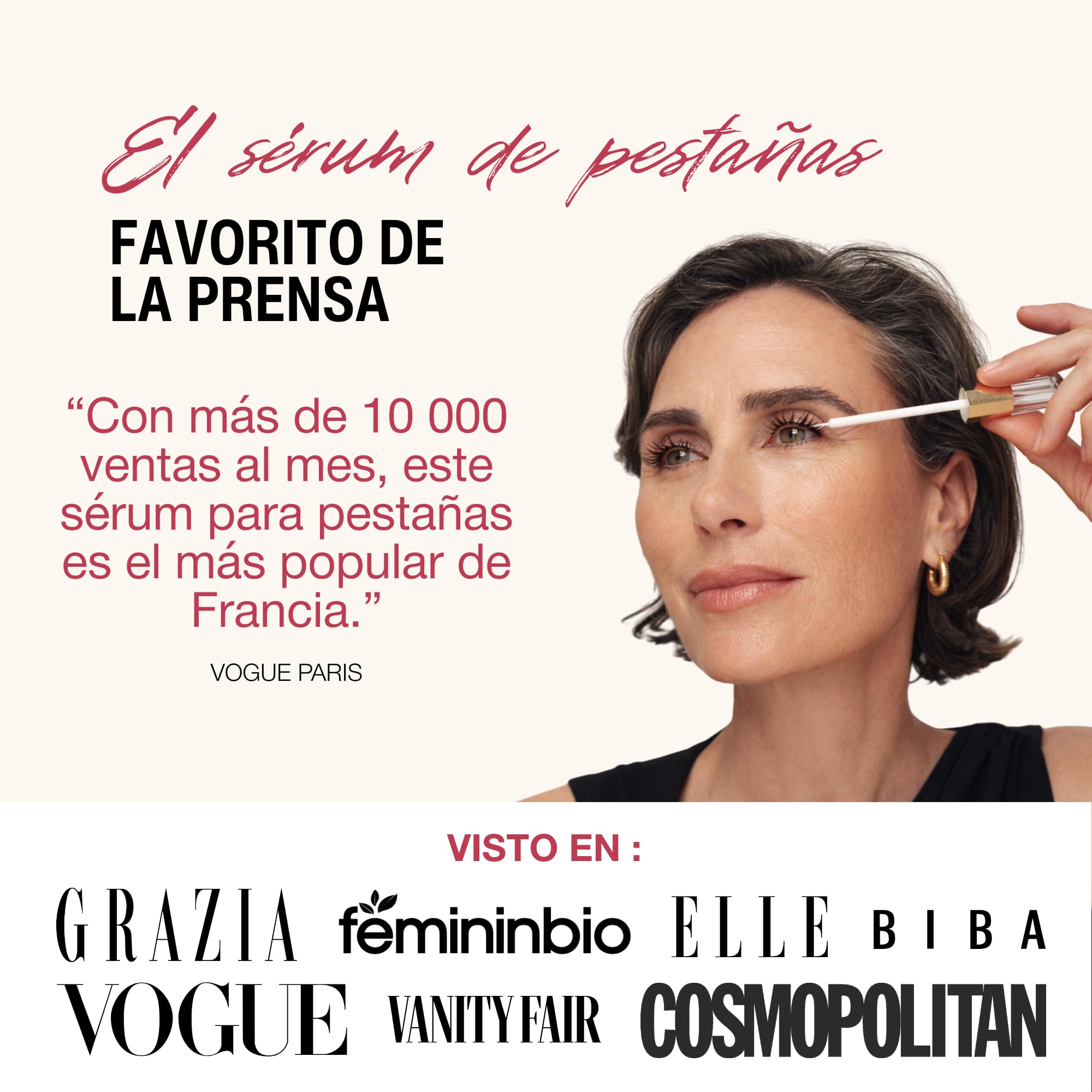 ROSEGOLD ROSELASH Serum Pestañas Crecimiento Lash Serum Eyelash Serum para Pestañas Más Largas Densas y Fuertes - 99% Natural - Fabricado en Francia - Sin Hormonas Sin Perfume Vegan Cruelty Free