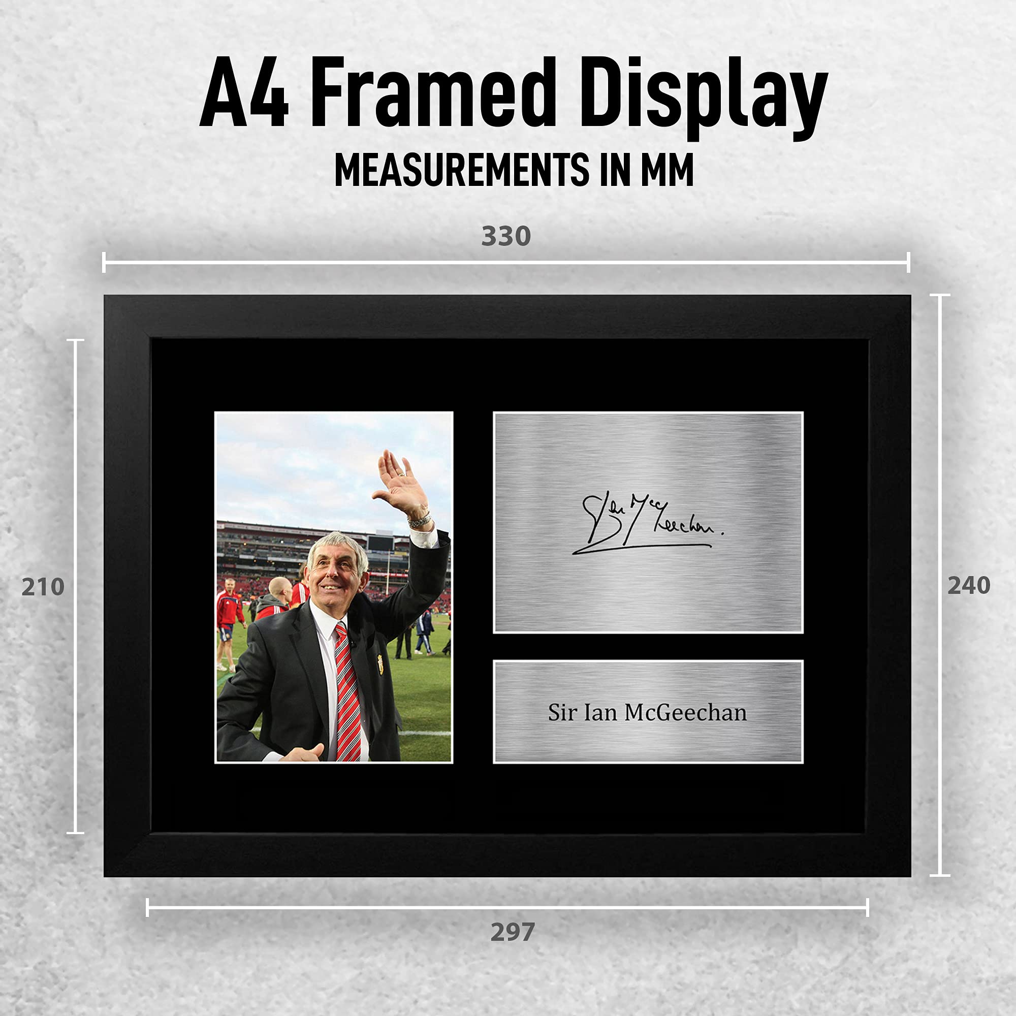 HWC Trading FR A4 Sir Ian McGeechan British Lions Gifts Printed Signed Autograph Picture for Rugby Union Fans - A4 Framed - Image 2