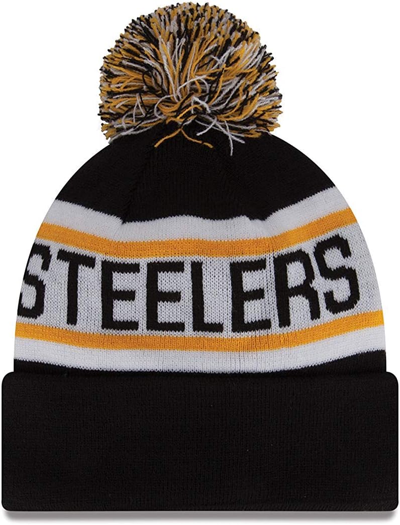New Era Steelers Sideline Cold Weather Cuffed Knit Beanie Skully Cap Hat One Size Fit Most (Biggest Fan) Black