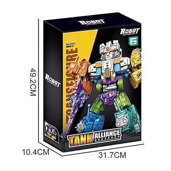 Amazon.co.jp: TUNJILOOL 車 おもちゃ 変形ロボット 変身 戦車 6