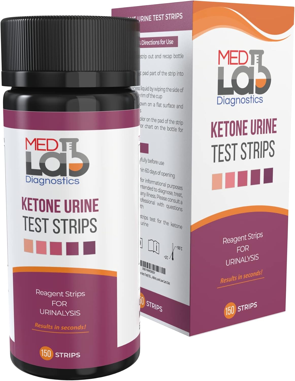 Ketone Strips Keto Test(150 ct) for Ketone Urine Testing. Ketosis Test Strips for Keto Diet, Paleo, Ketogenic, Atkins, Low Carb Diet