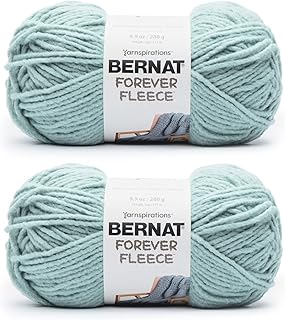 Forever Fleece Dark Eucalyptus Yarn - 2 Pack of 280g/9.9oz - Polyester - 6 Super Bulky - 194 Yards - Knitting/Crochet - Buy now