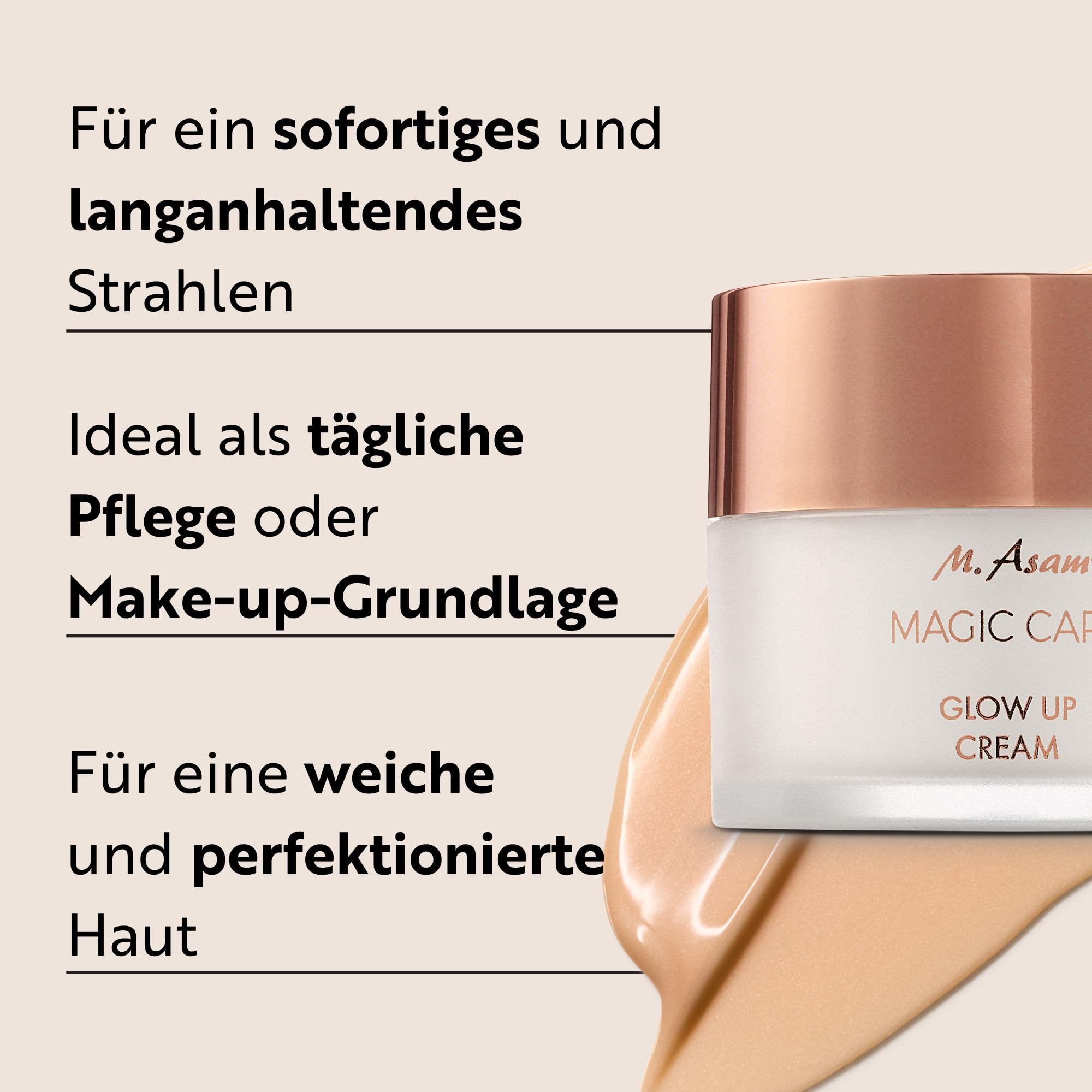 M. Asam Magic Care Glow Up Creme (50 ml) | Leichte Gesichtscreme mit Sofort- & Langzeit Glow-Effekt, sorgt für eine geschmeidige Haut