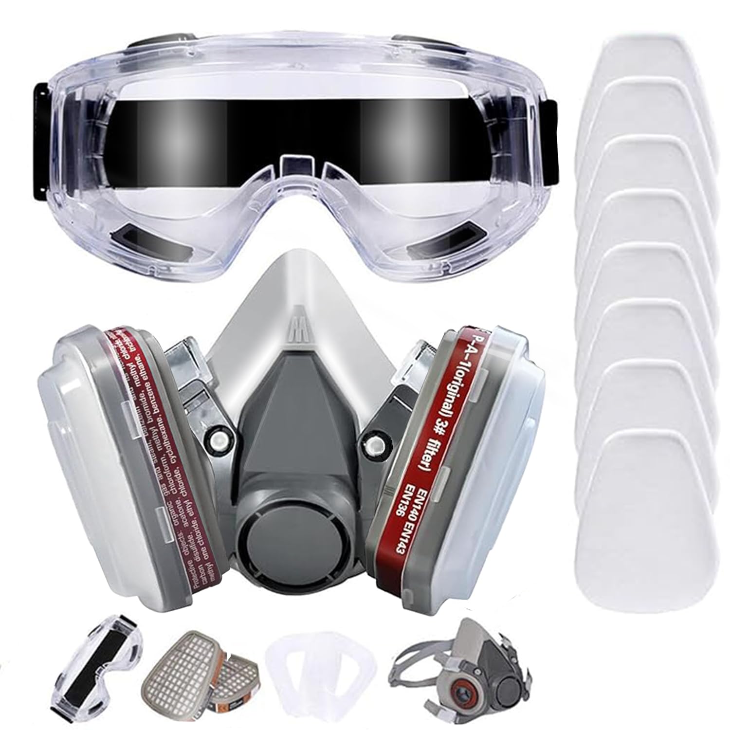 Reusable Face Cover Set for Painting,Gas,...