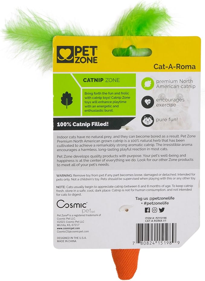 Juguete para Gatos con Catnip Pet Zone Naranja miniatura 4
