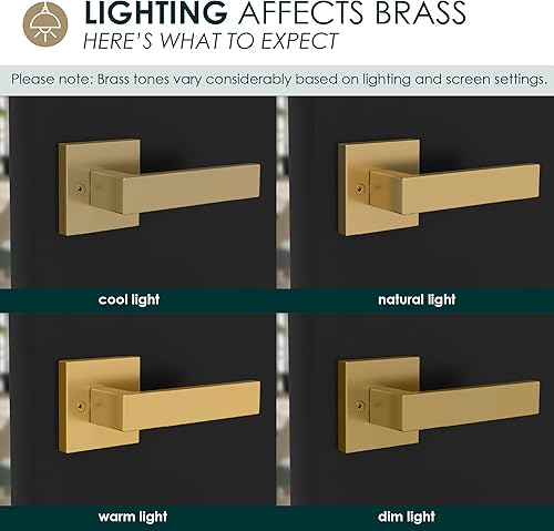 Miniatura 3 de Mega Handles ROBELL - Juego de manijas de puerta de entrada y cerrojo de un solo cilindro y llave, juego de palancas cuadradas resistentes para