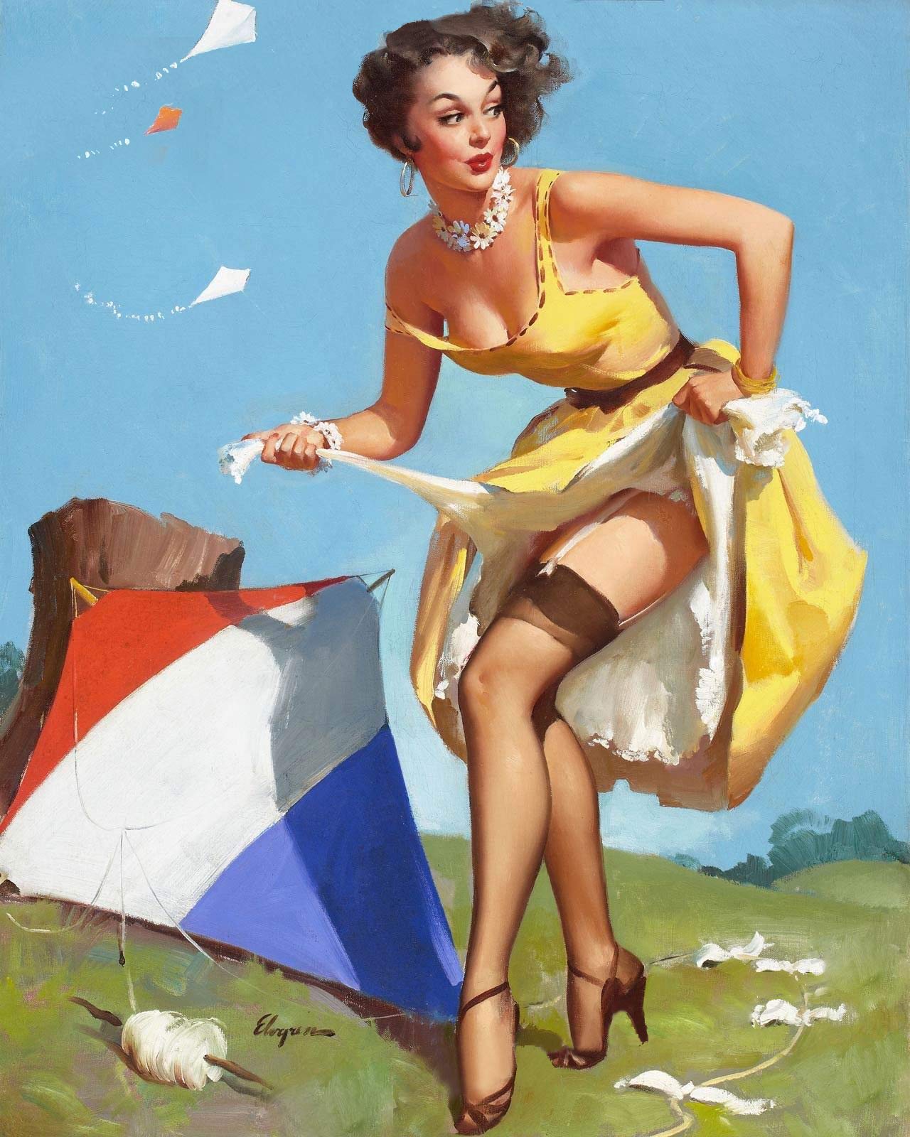 ジル ·エルブグレン ピンナップス Amazon.com: Magnet Elvgren 1954 Sexy Pinup Girl The Final