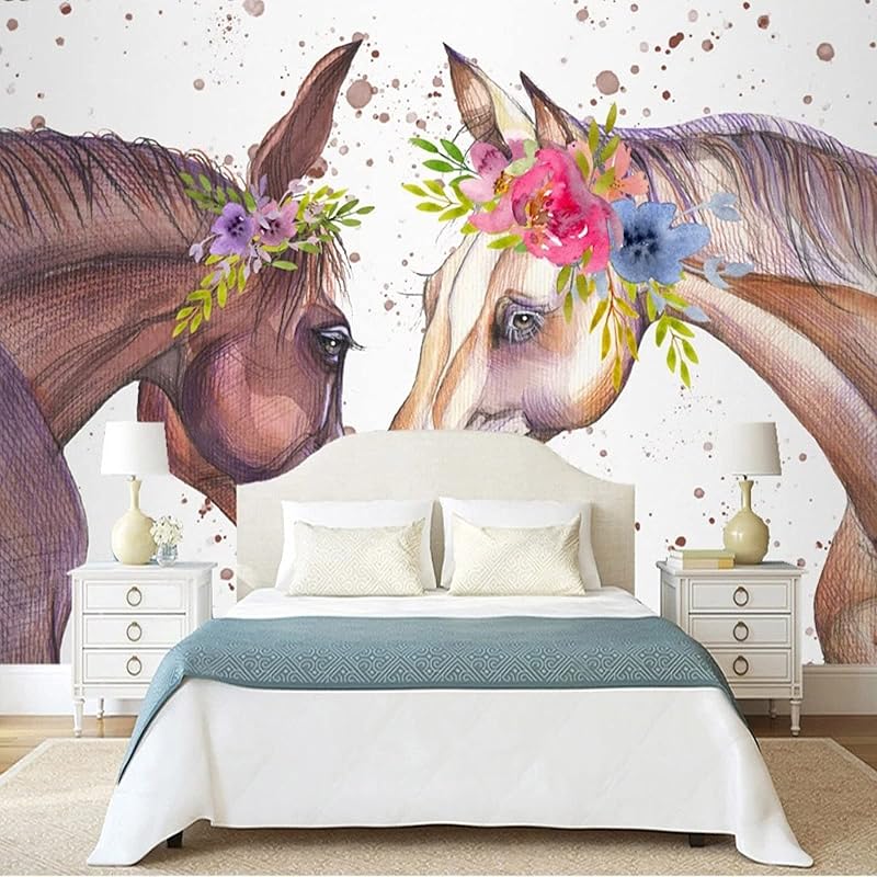 Diy 工具 ガーデン 特別プライス カスタマイズされた写真の壁紙現代北欧3d水彩花馬抽象的な背景壁画壁紙3d 150cmx105cm 59 1x41 3inch Gur8dj8a49 Www Boulevardrestaurants Com