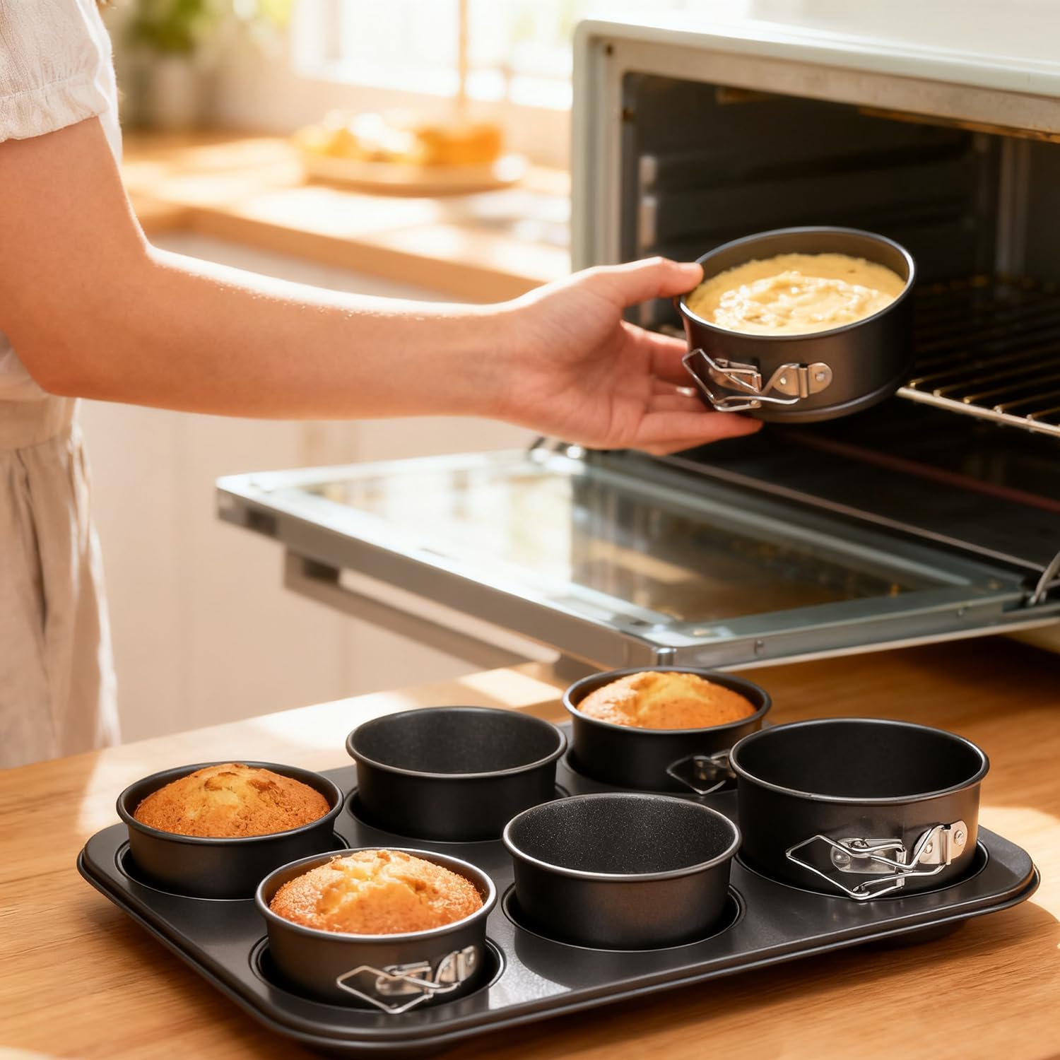 4 Inches Mini Springform Pan, 4-Pack