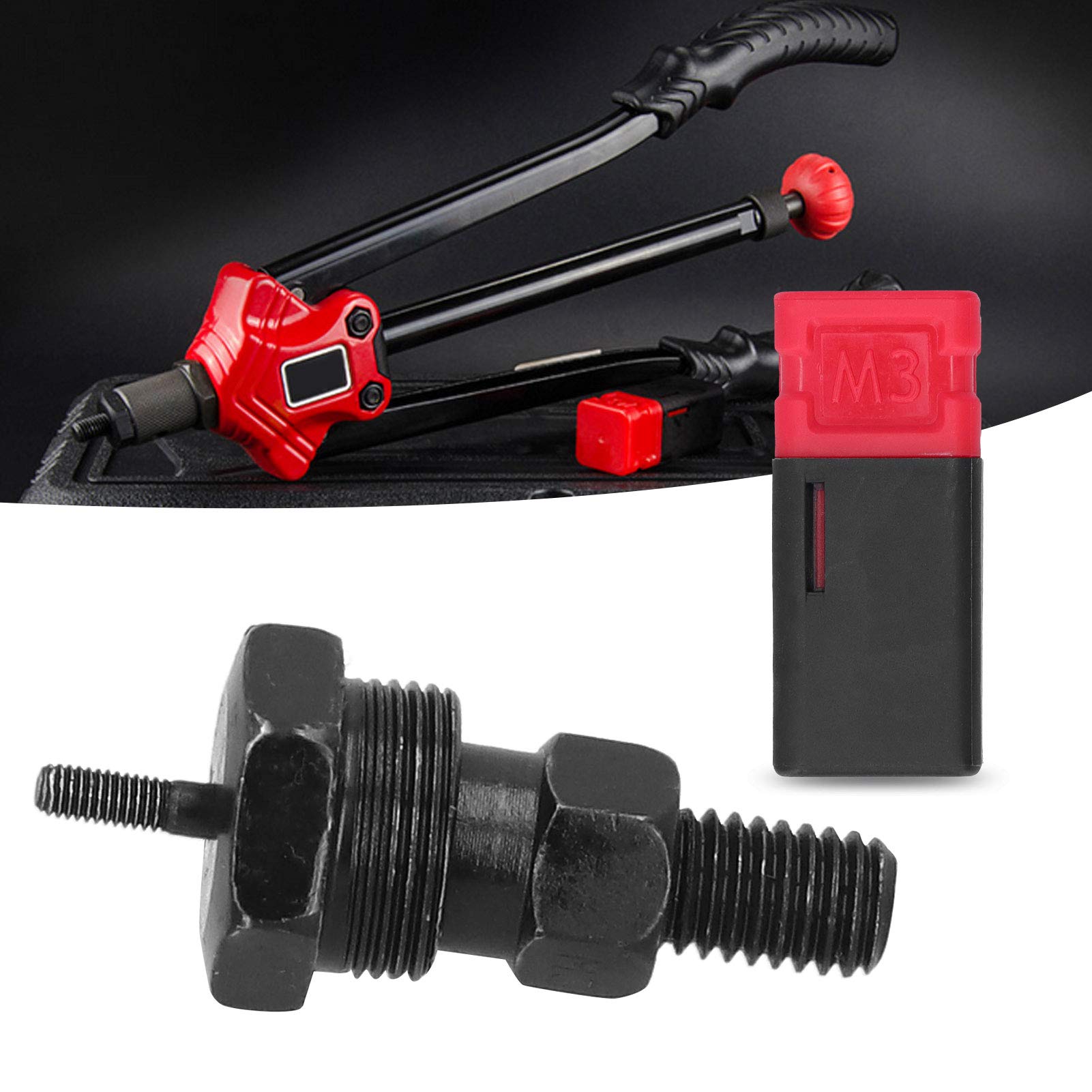 Mandrin De Remplacement M6 Pour Pistolet à Rivets Manuel - Tête D'Outil En Acier Allié Noir, Pièce De Rechange Robuste