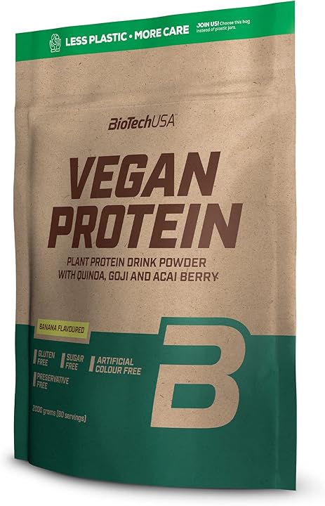 biotechusa vegan protein senza zucchero lattosio e glutine 2 kg gusto banana p37825