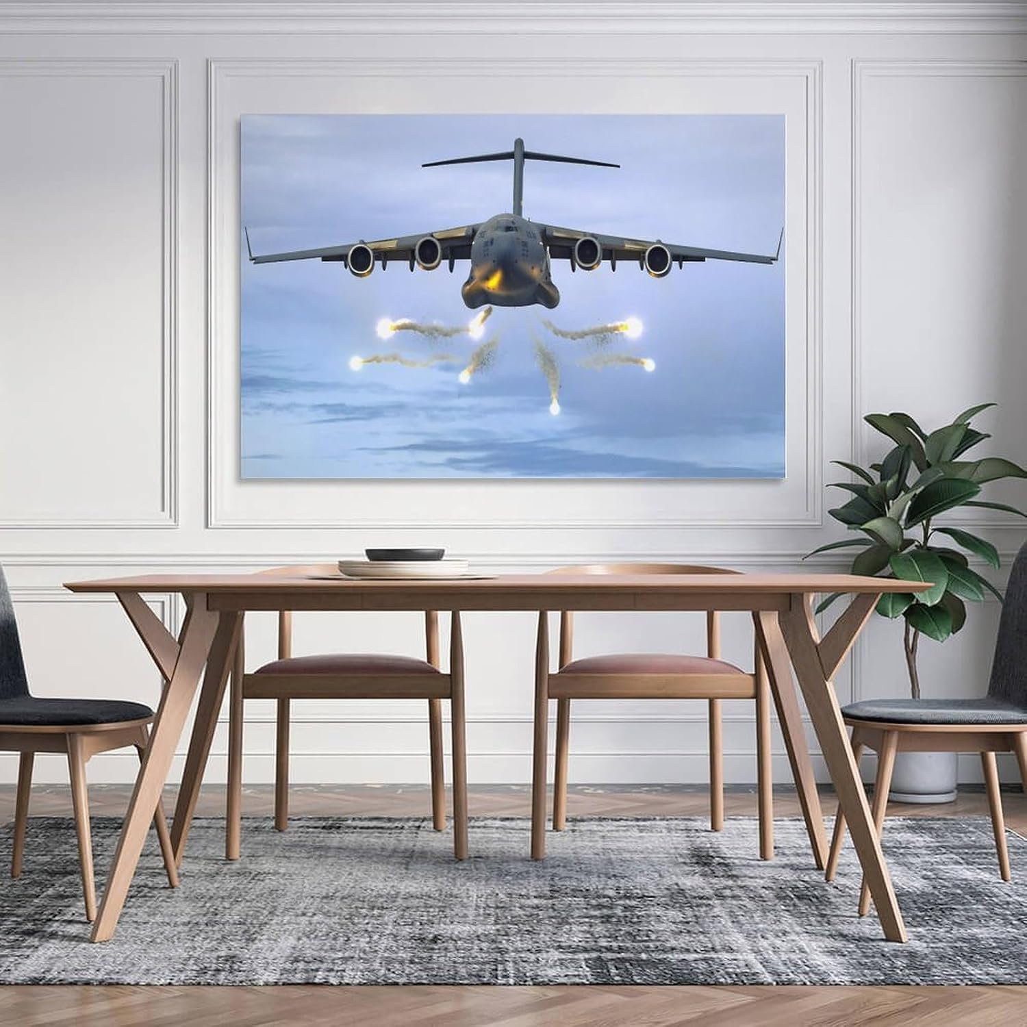 C-17 Globemaster III Military Transport Aircraft Modern US Air Force Transport Aircraft Photography Canvas Wall Art Prints for Wall Decor Room Decor Bedroom Decor Gifts 16x24inch(40x60cm) Unframe-st image 5