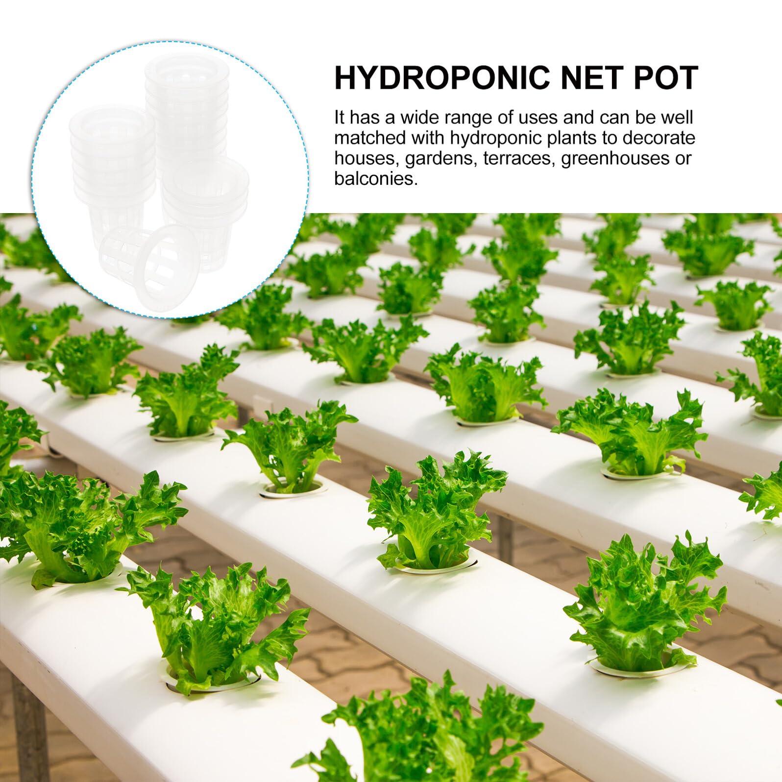 SUPVOX 100 pièces Lot de Paniers de Culture Hydroponique PP Durables Godets Semis Pratiques pour Légumes Fruits et Fleurs Structure Aérée pour Racines Solides et Résistants