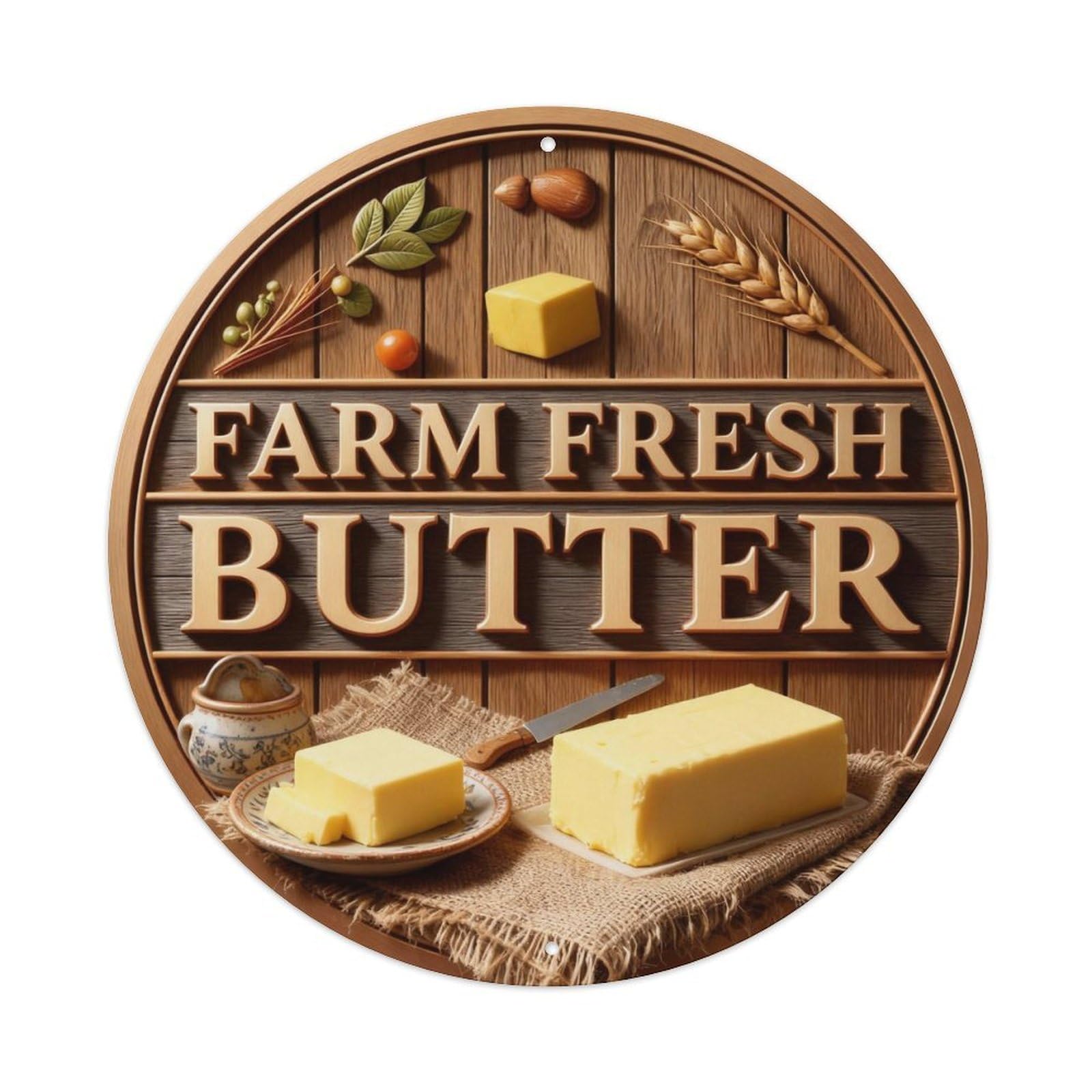 Farm Fresh Butter Metal Tin Sign Plaque