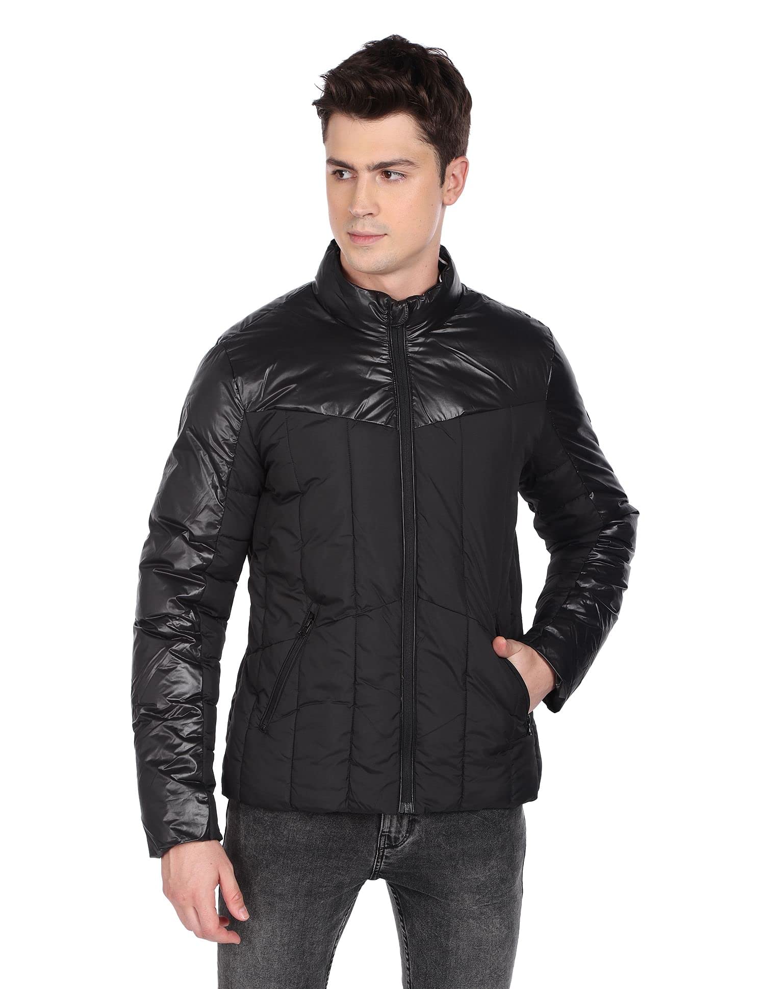 u.s. polo assn. Men Polyester Standard Length High Neck Solid Jacket-picture-44