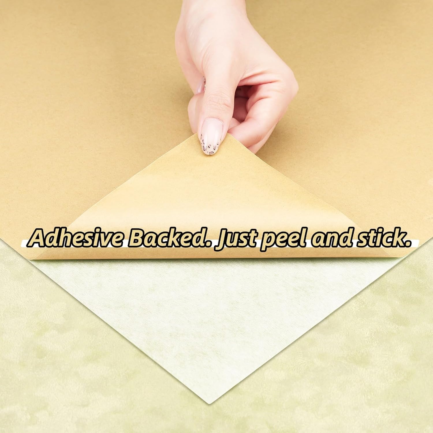 Decotalk Velvet Peel and Stick Wallpaper Beige Velvet Wallpaper for Drawer Liner Jewelry Box 15.7"x200" Beige Felt Fabric Wall Paper Felt Sheets for Crafts Adhesive Flocking Wallpapers Contact Paper