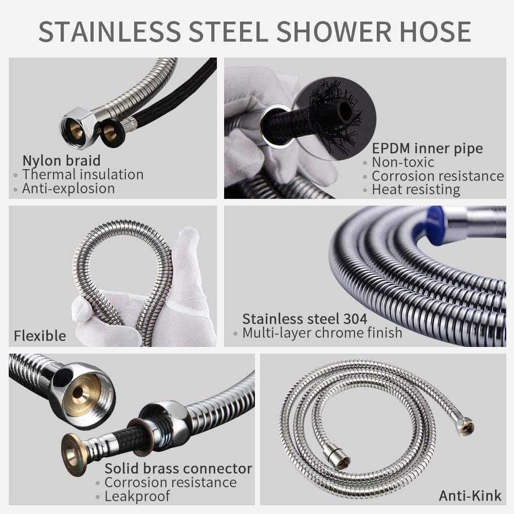 Handheld Bidet Douche Shower Spray for Toilet, IDMAX Stainless Steel Bidet Sprayer, Hand Held Toilet Washer Bathroom Hand Shower Shattaf Sprayer Muslim Shower for Personal Hygiene