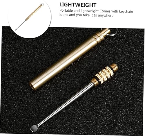 Miniatura 3 de 3 unidades de cucharas de aleación de titanio para tapones para los oídos para limpiadores de oídos, accesorios de limpieza, herramientas de acero