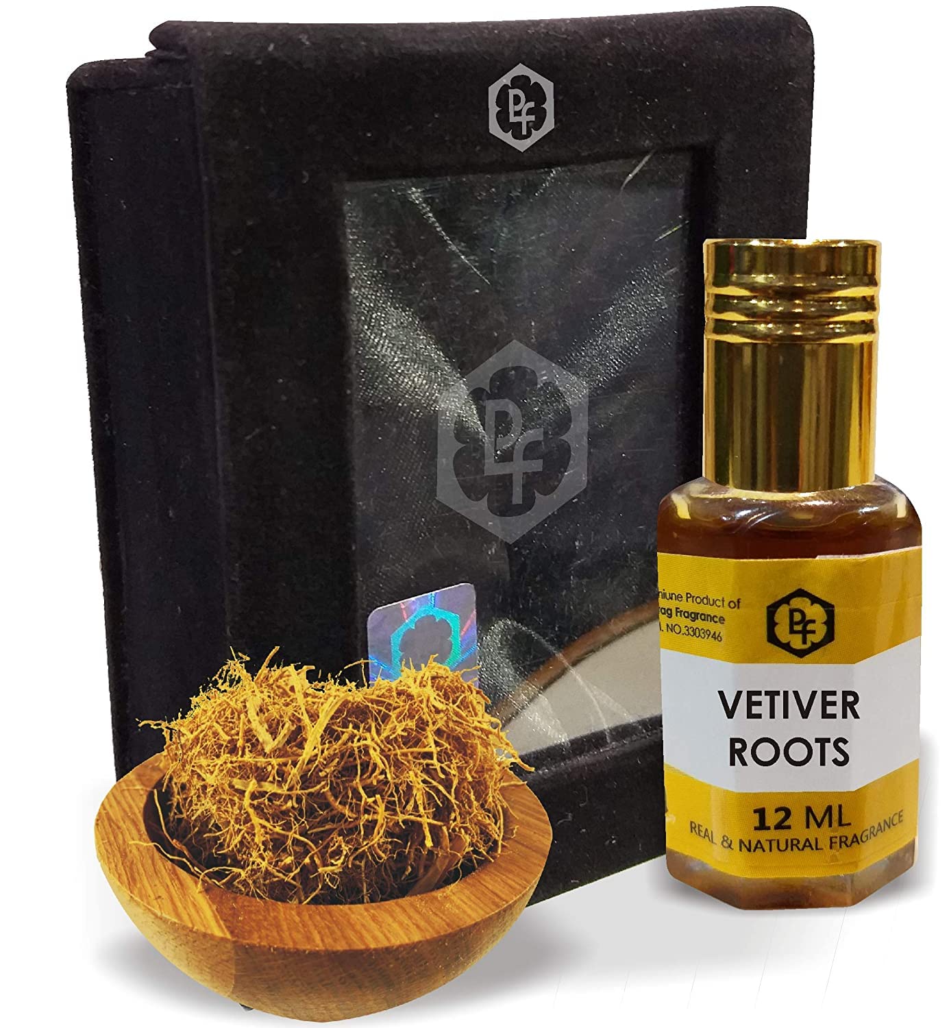Attar de vétiver khus longue durée 12ml extrait de racine sans alcool