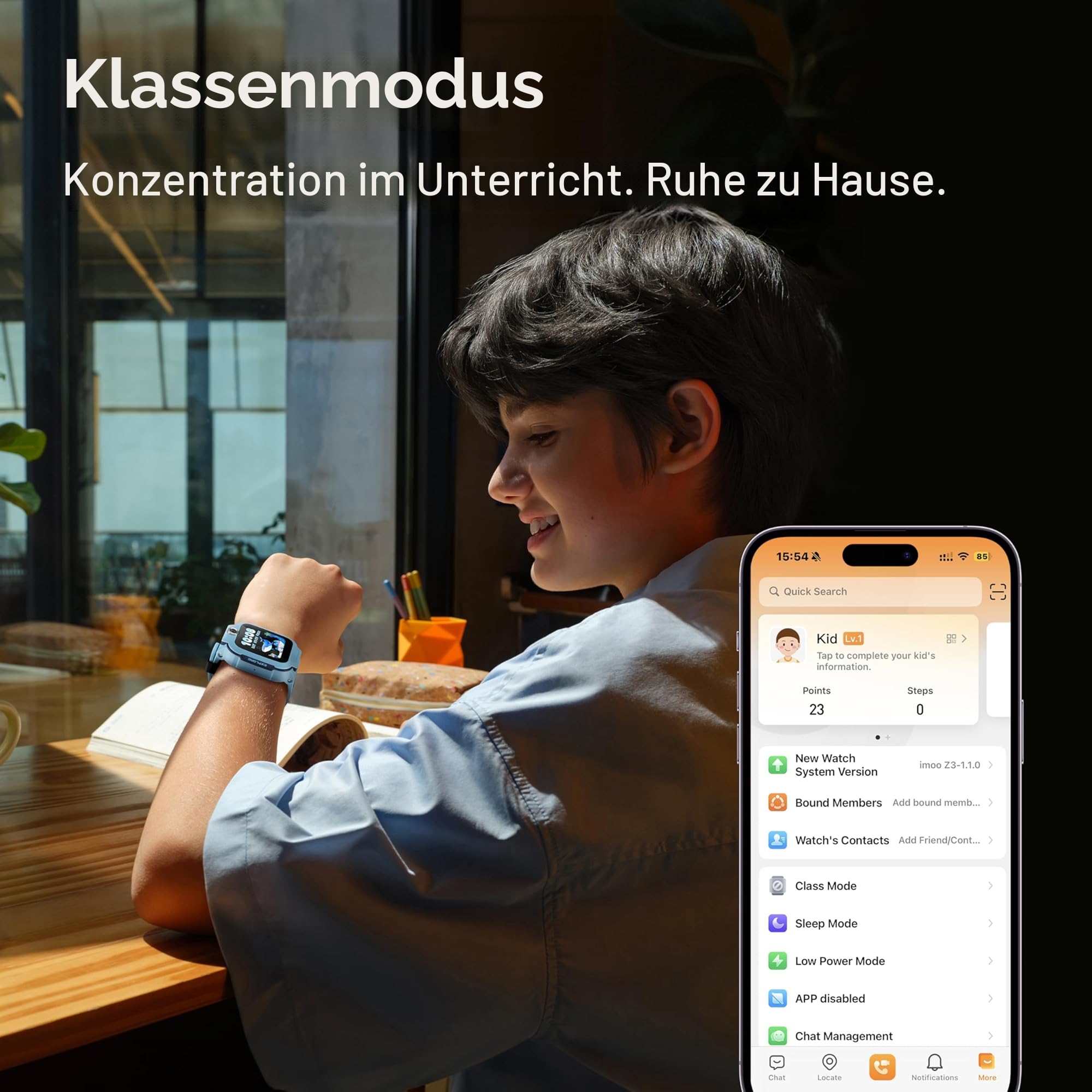 imoo Z3 Smartwatch für Kinder, Kinder Smartwatch,wasserdichte Uhr-4G, Messaging, Schulmodus, SOS-Funktion, GPS-2 Jahre Garantie (blau)