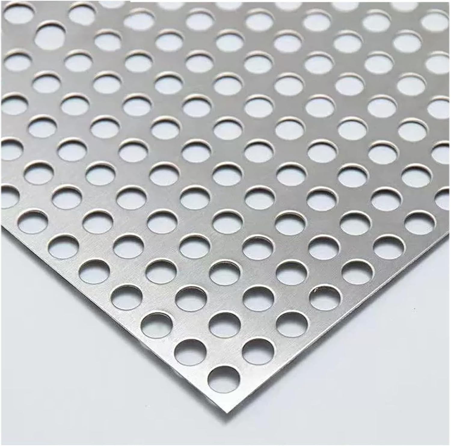 Perforated Metal Sheets, Expanded Metal Mesh Aperture 8mm/ 0.32in, Perforated Stainless Steel Sheet, Stainless Steel Mesh Screen Panel, For Industrial & Home U(Size:110*15 cm,Color:Double-bound 1.6mm)