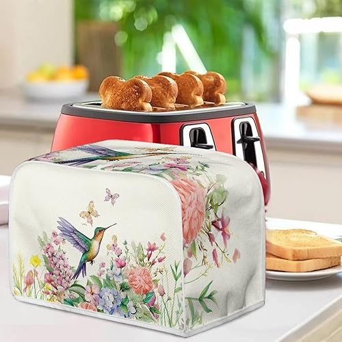 Miniatura 3 de Psesaysky Cubiertas para tostadora de pájaros y mariposas, 2 rebanadas, cubiertas de electrodomésticos pequeños de cocina, impermeables, protectores