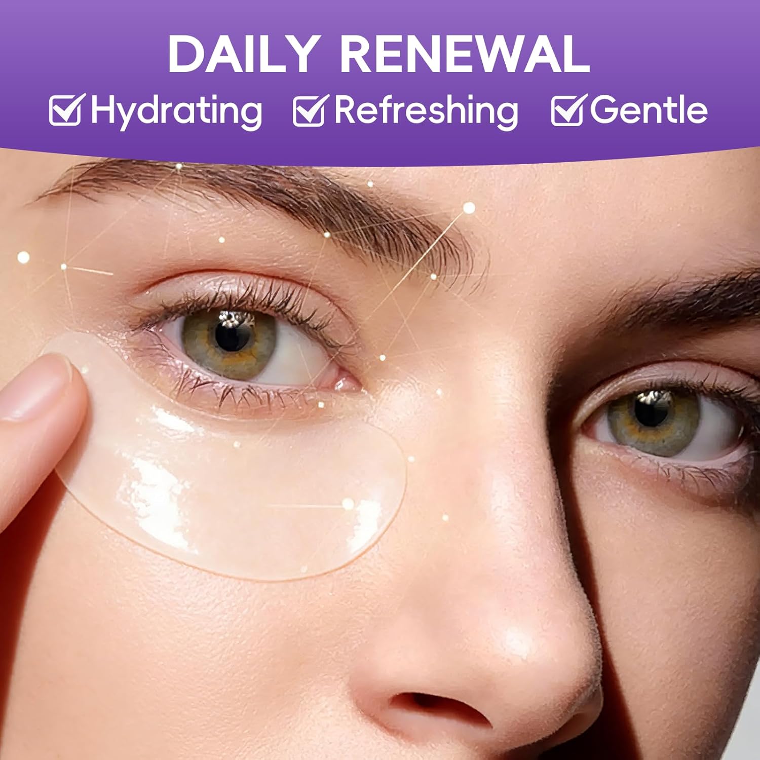 NOVELIA Micro Eye Patches with Hyaluronic Acid & Vitamin C, Hydrating Eye Masks for Dark Circles & Puffiness, Smoothing & Firming Under Eye Care, Individually Packed, 12 Patches (6 Pairs)
