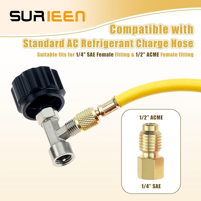 Llave de Canasta R134A, Válvulas de Canasta Autosellantes y de Punción para Sistemas de Aire Acondicionado Automotriz miniatura 5