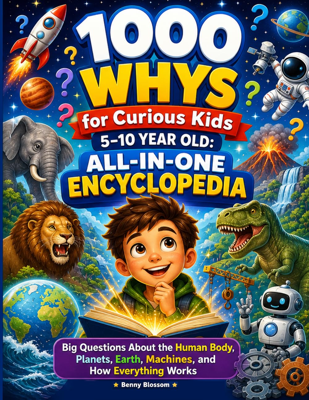 1000 Whys Big Questions Encyclopedia for Curious Kids 5–10 Year Old: Discover Human Body & Health, Space & Astronomy, Earth & Geography, and Engineering in One Book