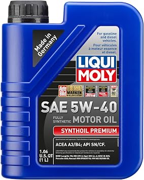 LIQUI MOLY Synthoil Premium SAE 5W-40 | 1 L | Fully synthetic engine oil | SKU 2040