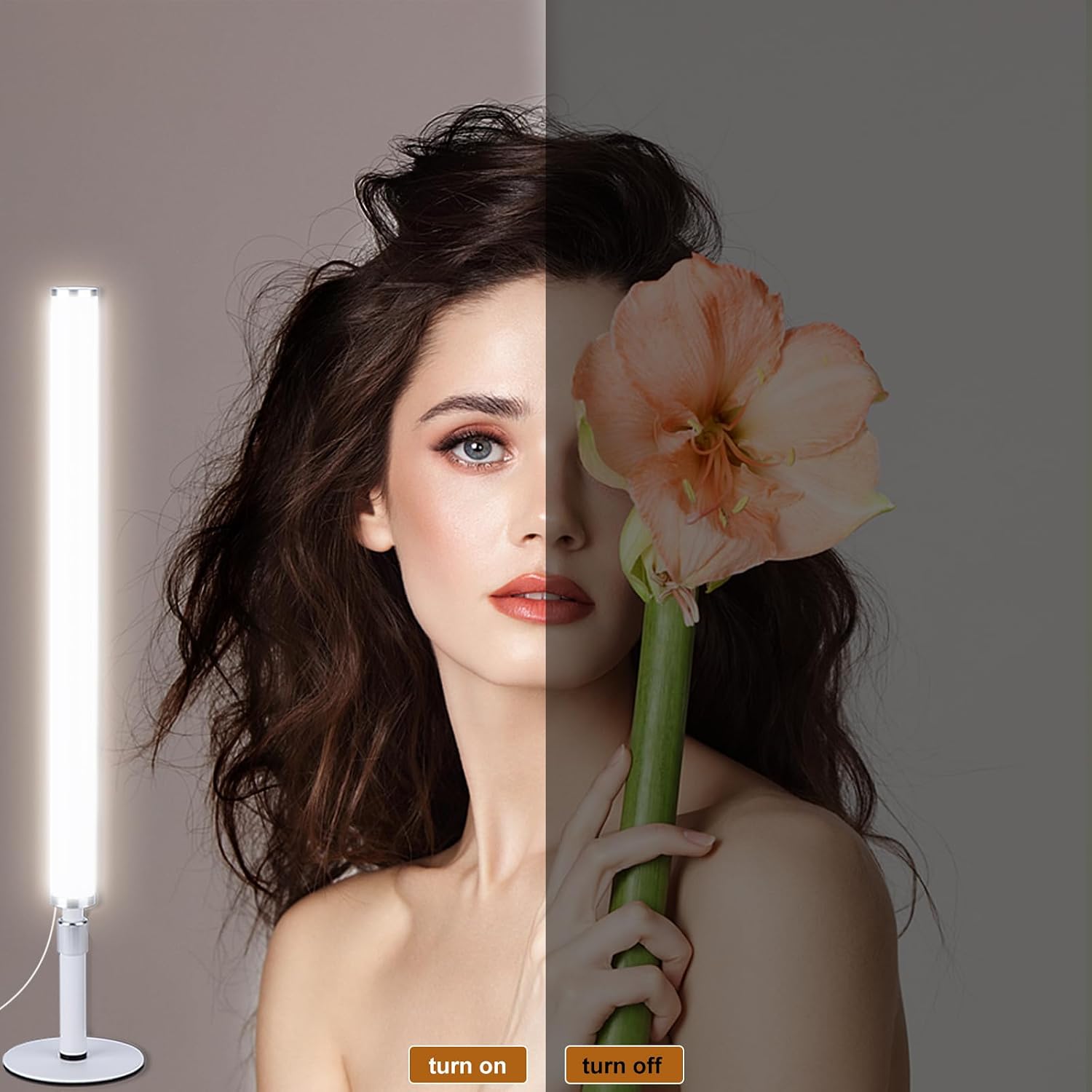 LED Vanity Lights for Mirror, Ultra bright/RA90/6000K/Dimming/Timer Makeup Lights, Height Adjustable 12V/18W Fill Light for Mirror, for Make up, Photography, Video Recording Conference Lighting