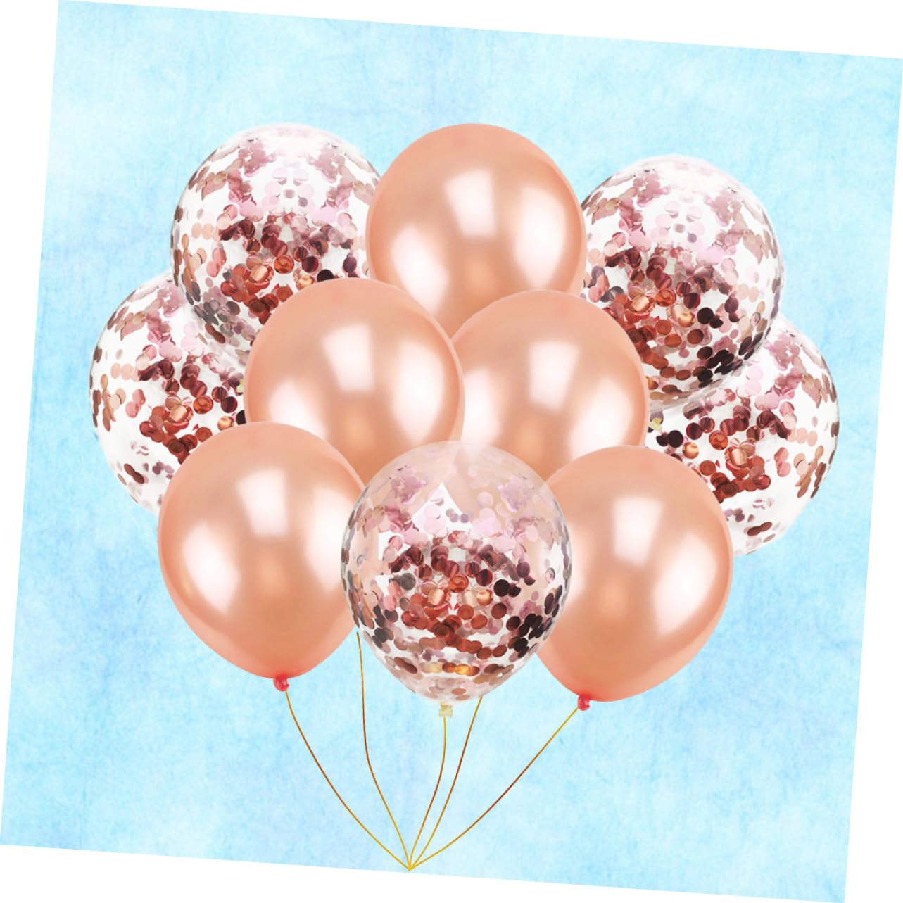 STOBAZA 90pezzi Palloncini Trasparenti Con Glitter Oro e Rosa Di Palloncini Con Confetti Per Feste Di Compleanno Matrimonio e Proposte Include