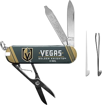 NHL Essential Pocket Multi Tool - 7-Piece Stainless Steel Multi Purpose Tool Set - Foldable, Portable, Emergency Multi-Tool Set