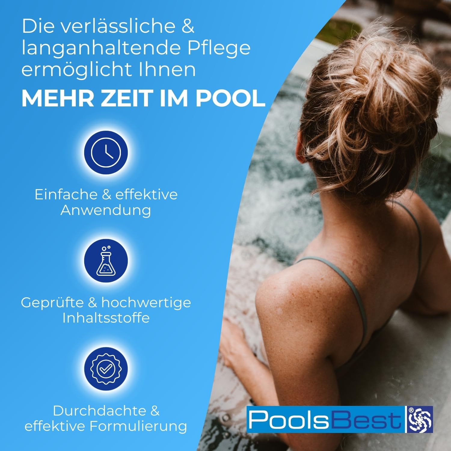 PoolsBest 3kg Chlor Multitabs 5 in 1 200g Langzeit Tabs Poolpflege Desinfektion
