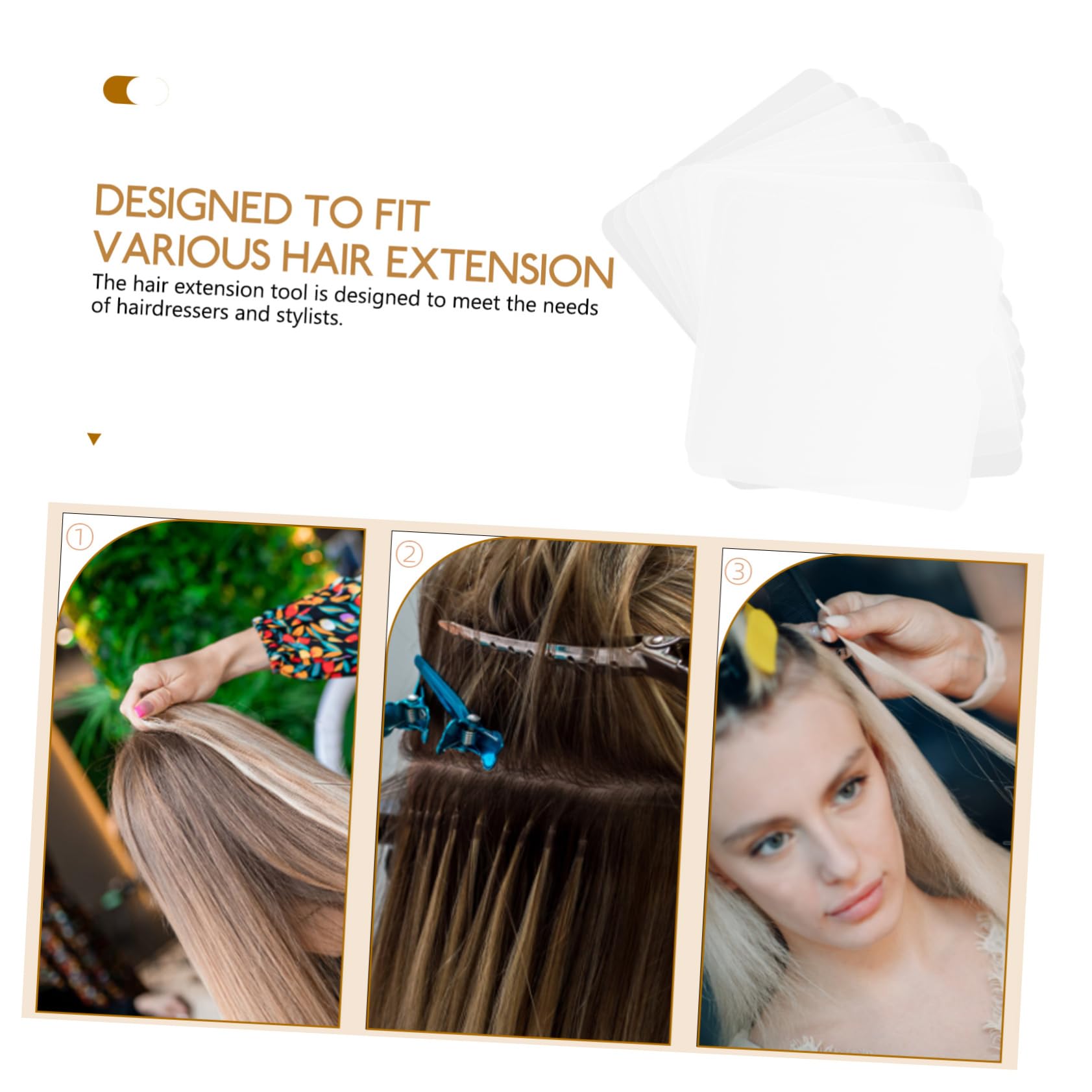 NOLITOY 10pcs Thermal Insulation Hair Extensions Shield Guards for Salon Glue Spacers