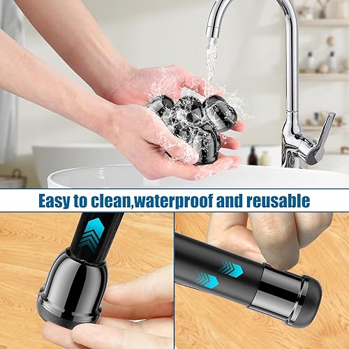 Miniatura 6 de 16 protectores de suelo para patas de silla, redondos, de silicona, para suelos de madera dura, almohadillas de muebles con parte inferior de