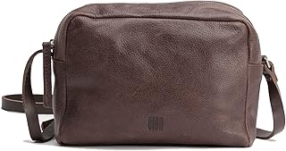 Bolso de Mujer de Cuero Genuino, Bolso Bandolera Leather Atlanta Winter ATW2LO, Asa Larga, Cierre con Cremallera, Piel de Cabra Legítima