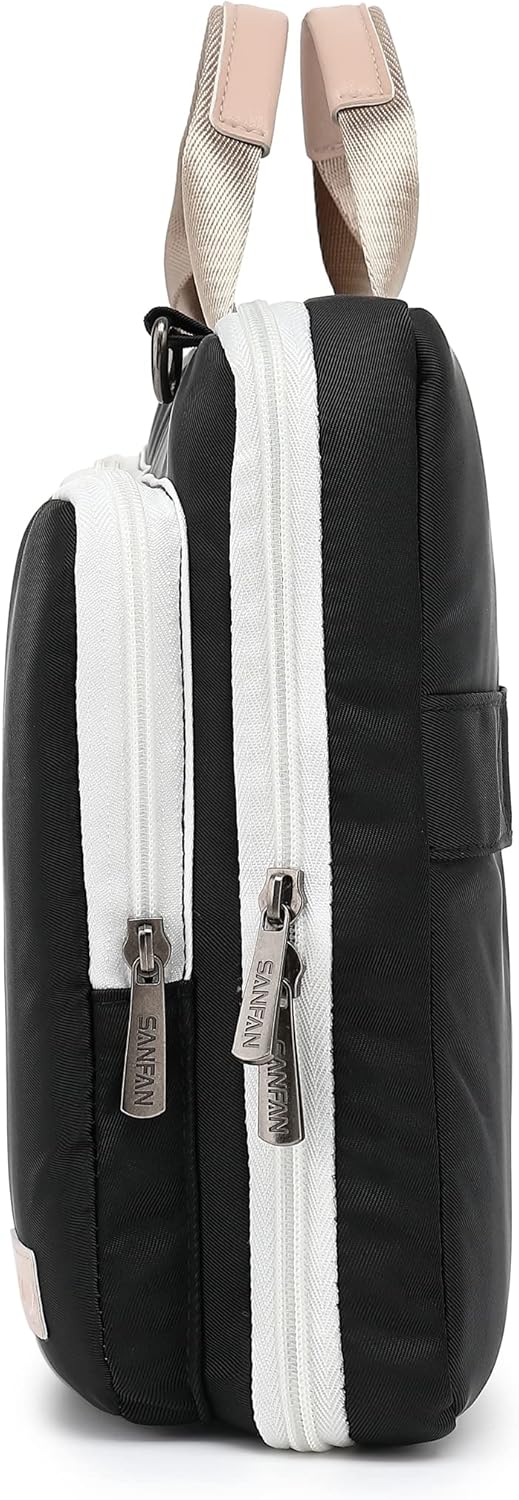 360° Protective Muti-Pockets Laptop Shoulder Bag Sleeve Case,Laptop Briefcase for 15.6 inch and 16 inch Laptop (Black) - Image 2