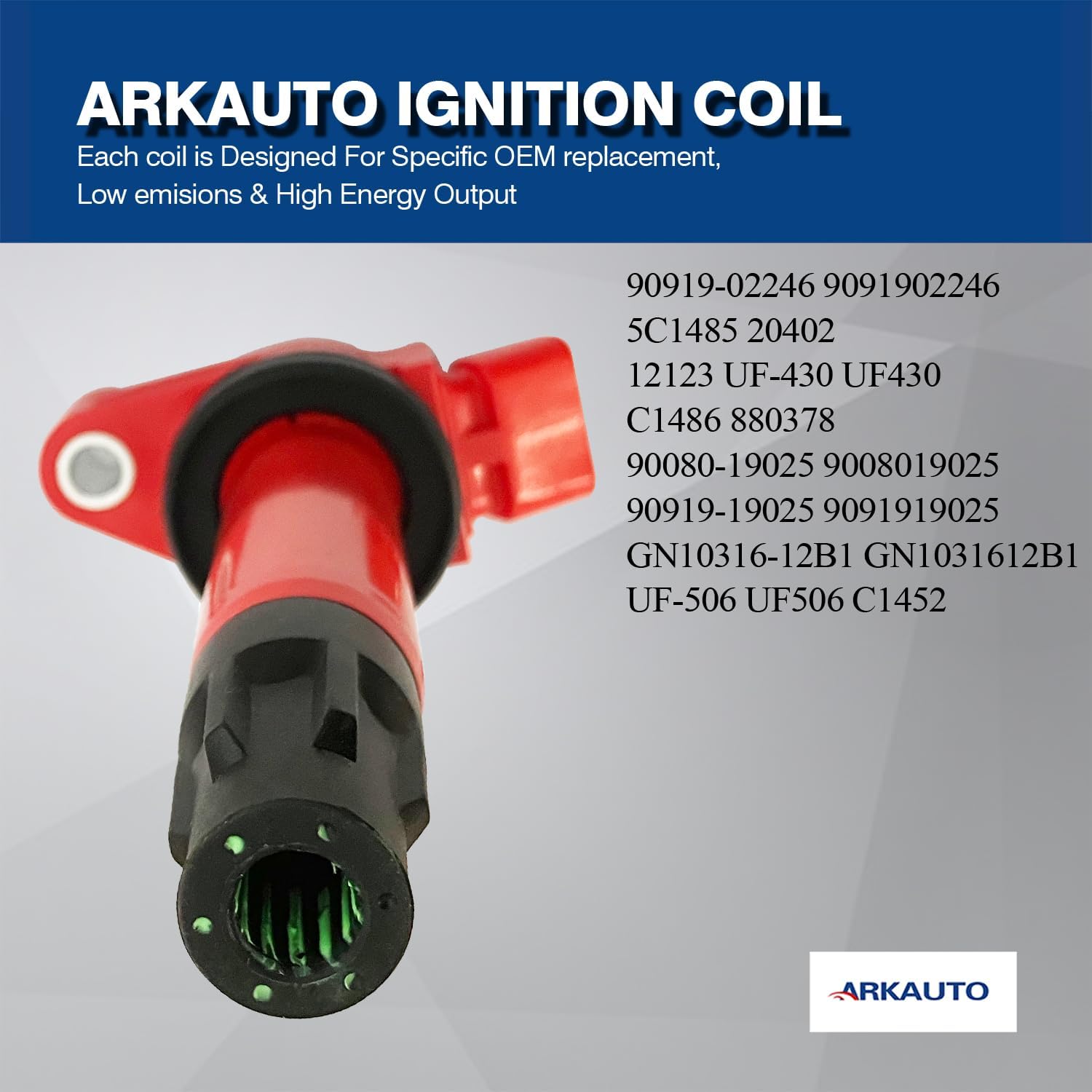Performance Ignition Coil Pack 90919-02246 90080-19025 UF506 UF430 C1452 Set of 4 Compatible With Lexus ES330 RX330 RX400H Toyota Camry Highlander Sienna Solara 3.3 V6 3MZ