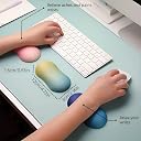 HEONAY Ergonomic Silicone Gel Mouse Wrist Rest Pad | Latest 2026 Launch | Heavy-Duty Non-Slip Sticky Base | Memory Foam Hand Support for Office & Gaming | Energic Colors (Gradient Grey) gallery image