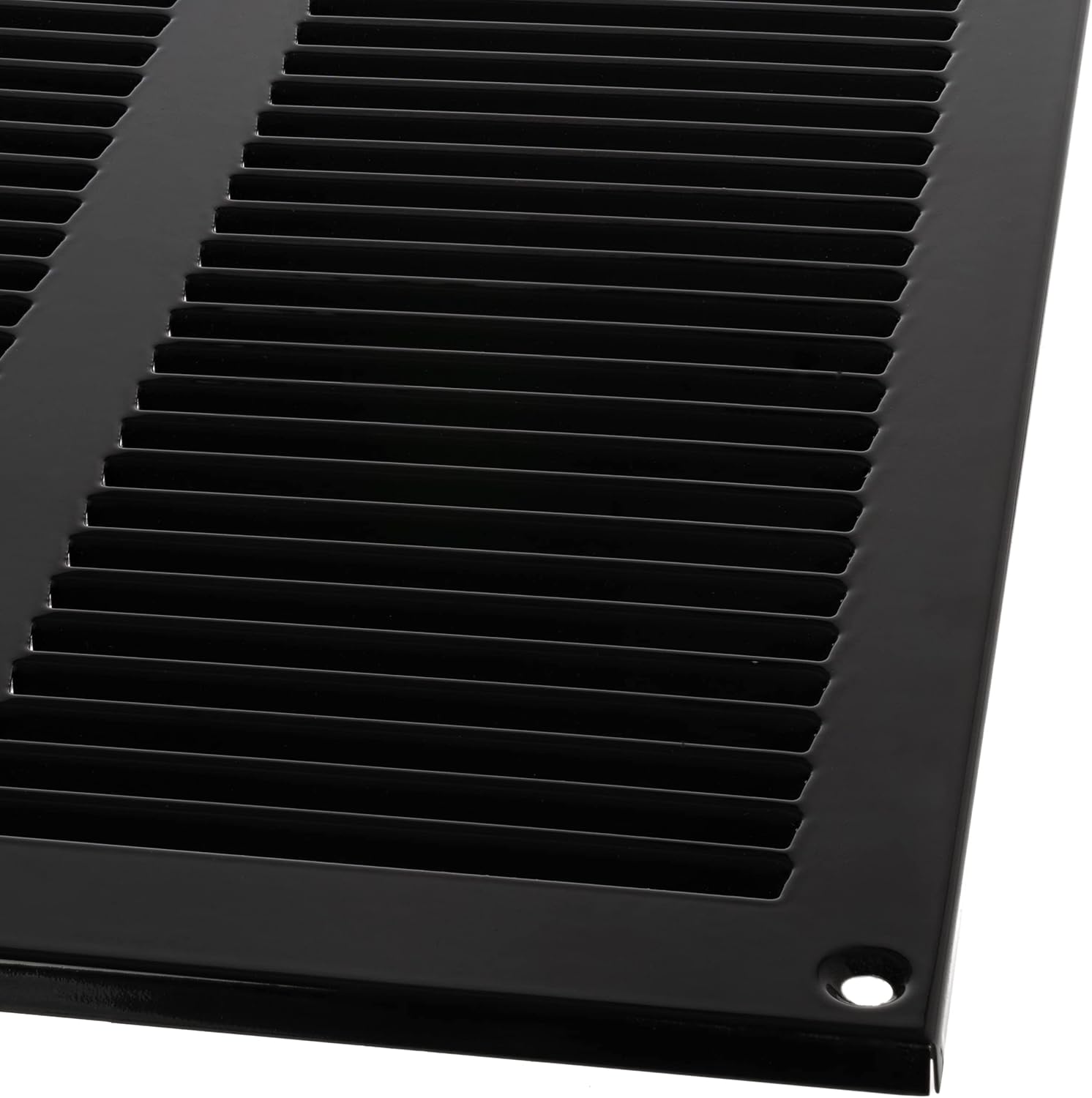 14x14 Vent Cover with Built-in Screen - Black Return Air Grille for Wall or Ceiling - Rectangular Metal HVAC Ventilation Register - Outer Dimensions: 15.75" W x 15.75" H