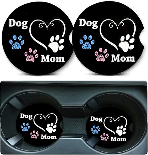 Miniatura 35 de Posavasos de coche para portavasos, paquete de 2 posavasos de coche rosa con mariposas, 7 cm de tamaño universal, alfombrilla de goma Mariposa